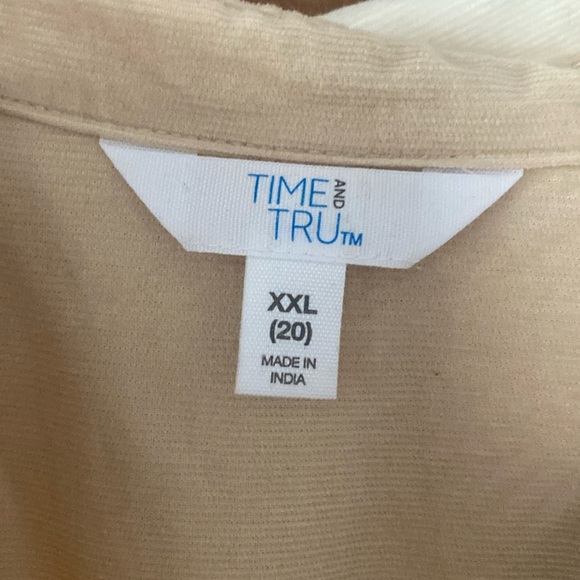 Time and Tru 2 Tone Corduroy Button Down shirt size XXL - Picture 5 of 7